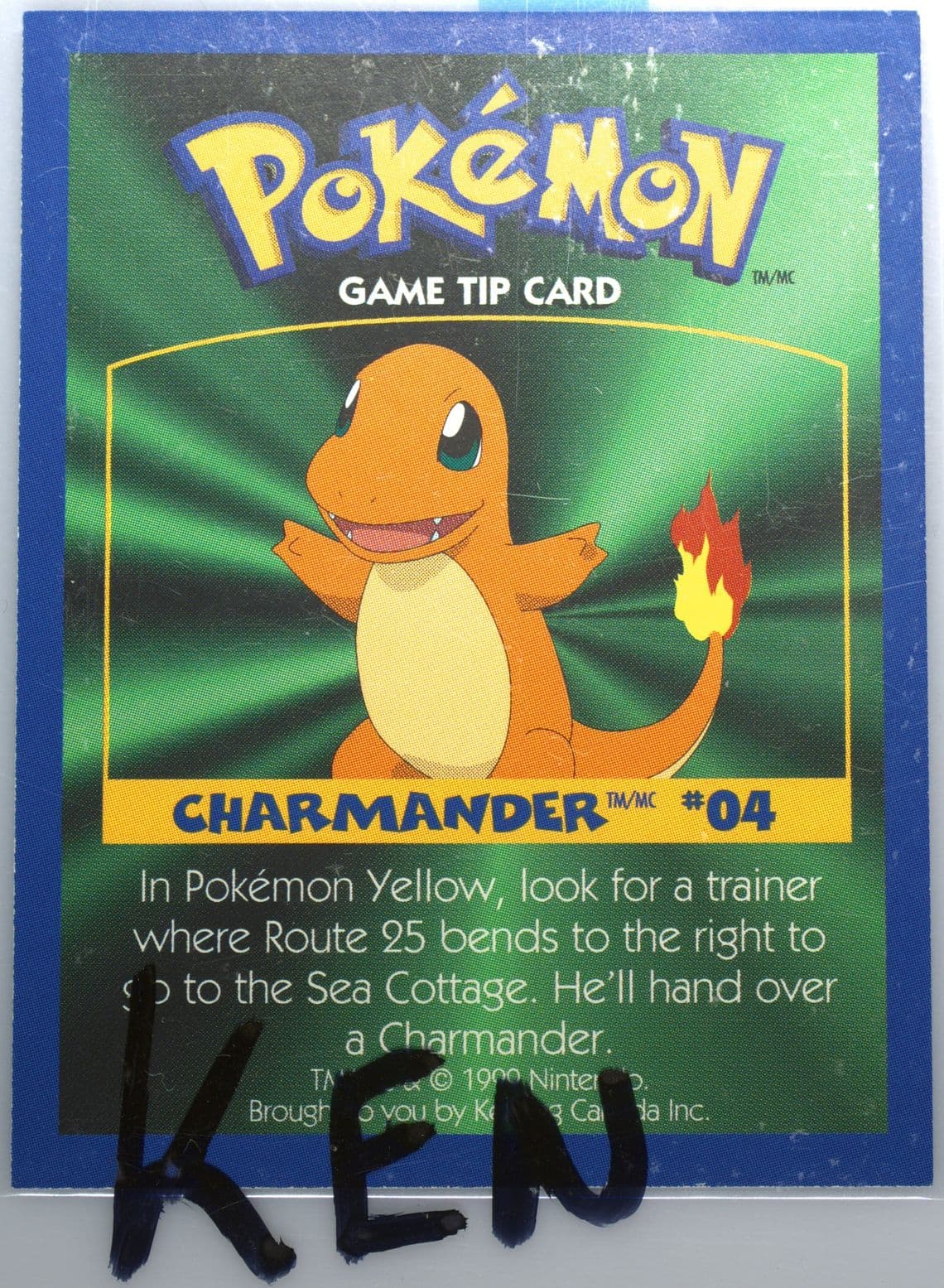 Charmander 1999 Kellogg's Pokemon Game Tips