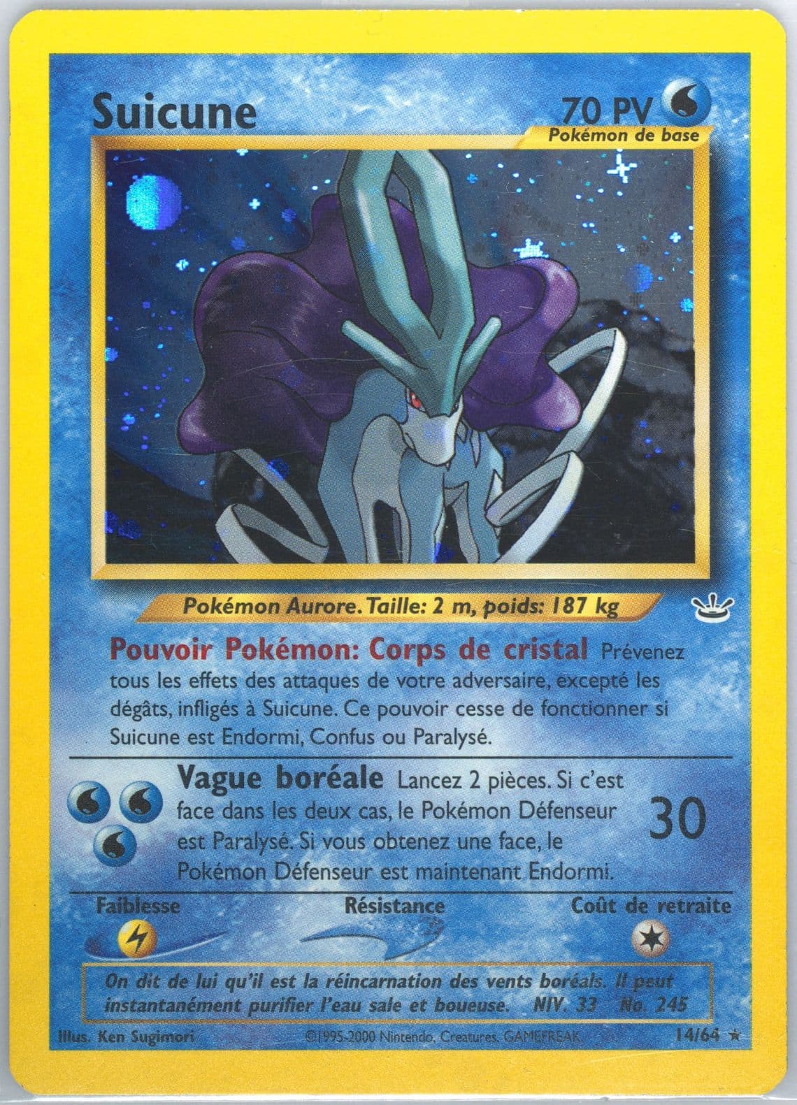 Suicune-Holo (14) 2002 Pokemon French Neo Revelation