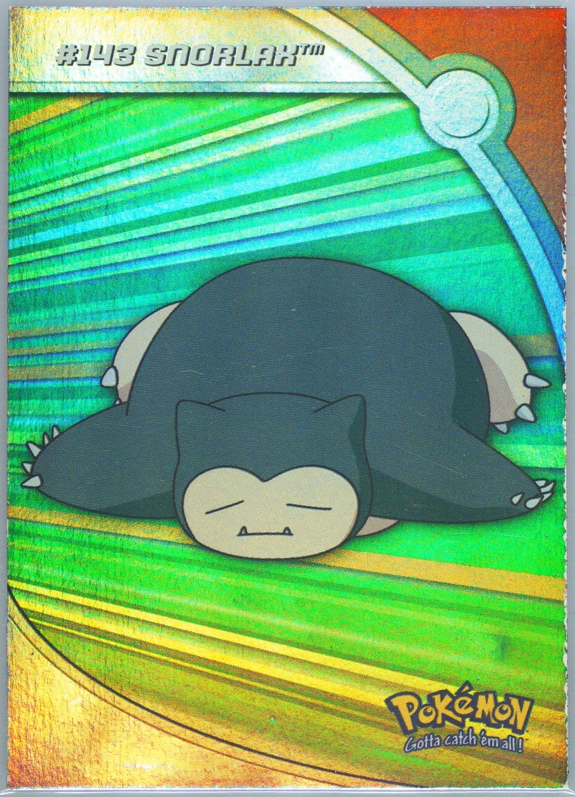 Snorlax Rainbow (HV14) 2000 Topps Pokemon TV Animation Series 3 Heroes & Villains