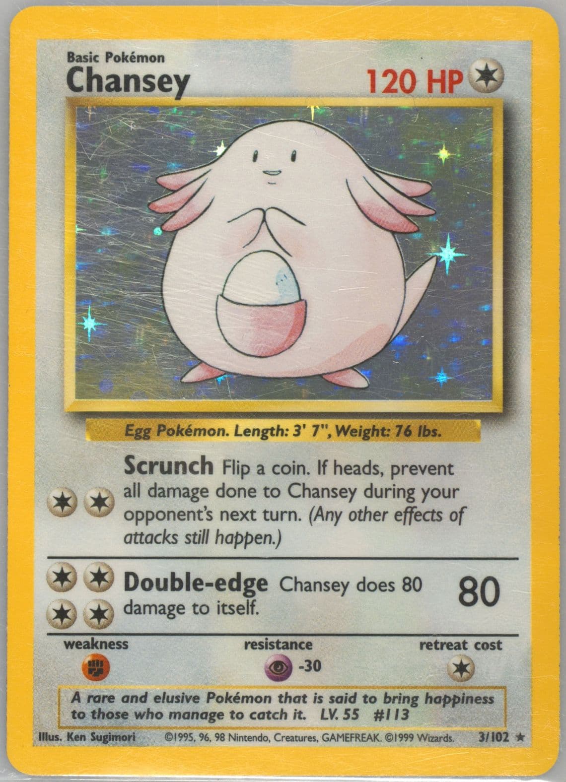 Chansey-Holo (3) 1999 Pokemon Game