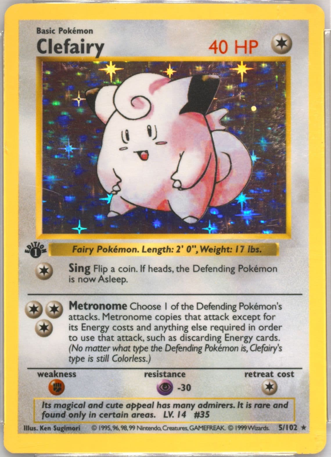 Clefairy-Holo 1st Edition (5) 1999 Pokemon Game