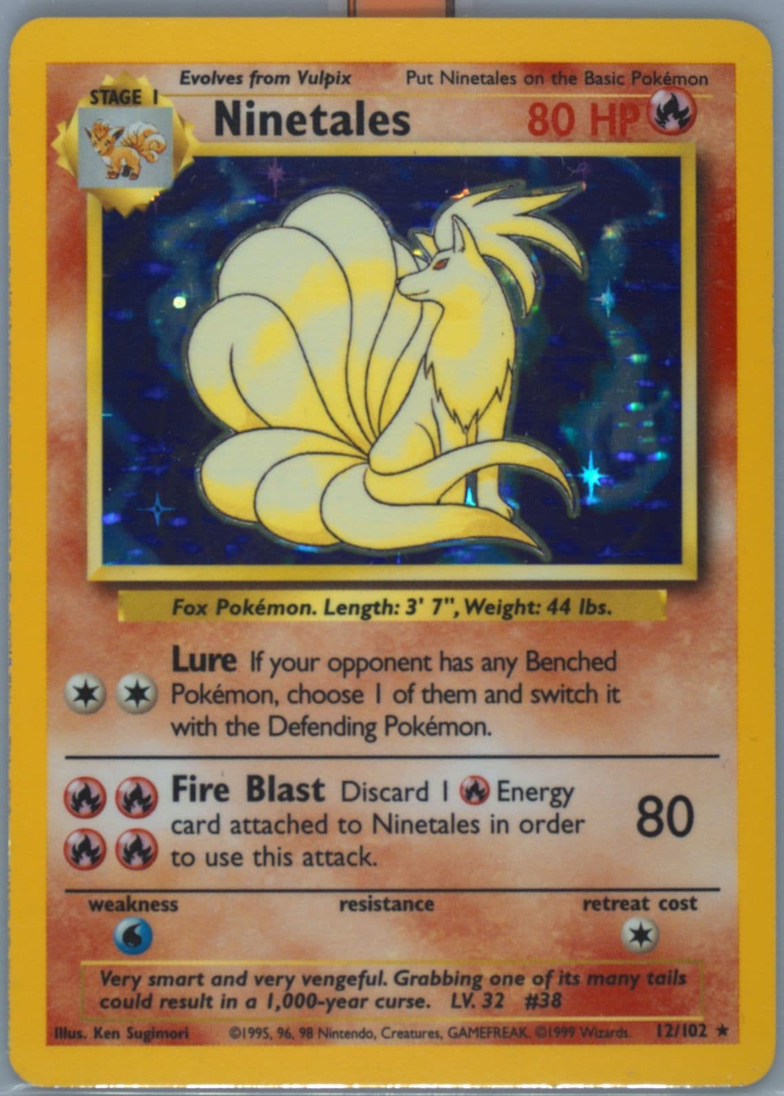 Ninetales-Holo (12) 1999 Pokemon Game