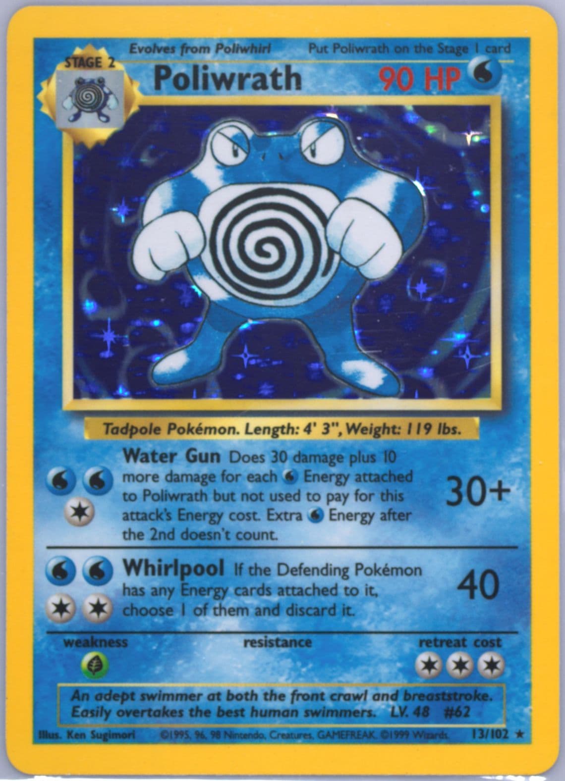 Poliwrath-Holo (13) 1999 Pokemon Game