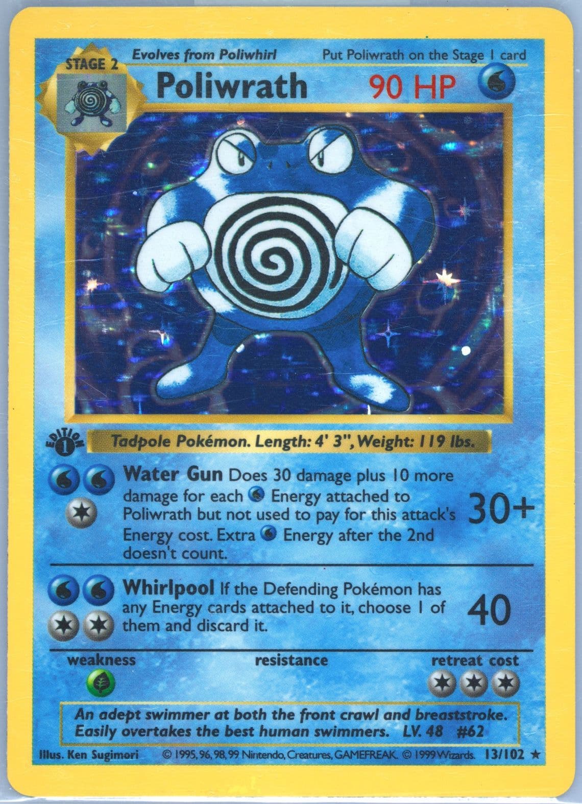 Poliwrath-Holo 1st Edition (13) 1999 Pokemon Game