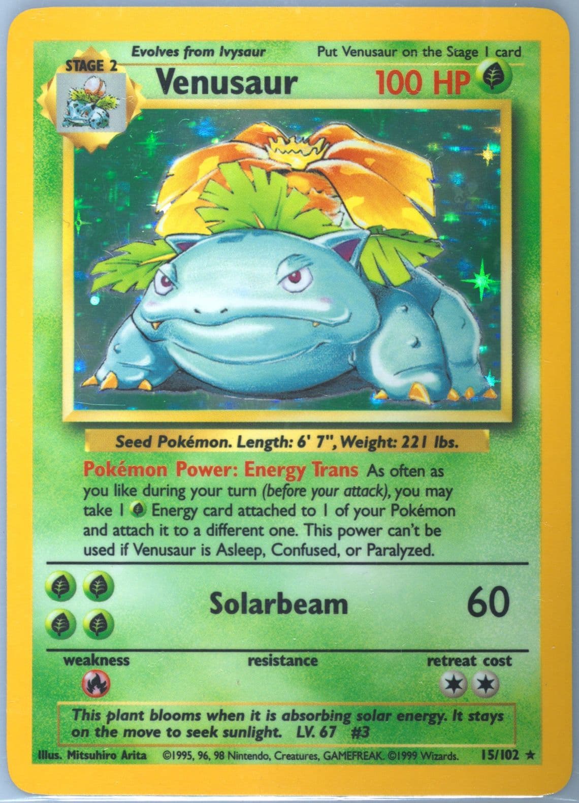 Venusaur-Holo (15) 1999 Pokemon Game
