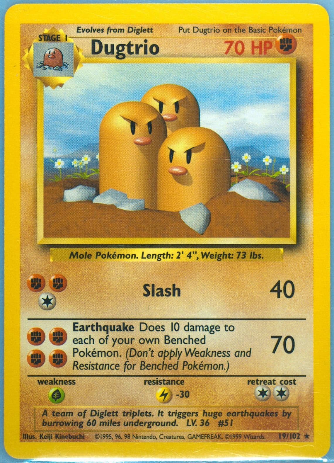 Dugtrio (19) 1999 Pokemon Game