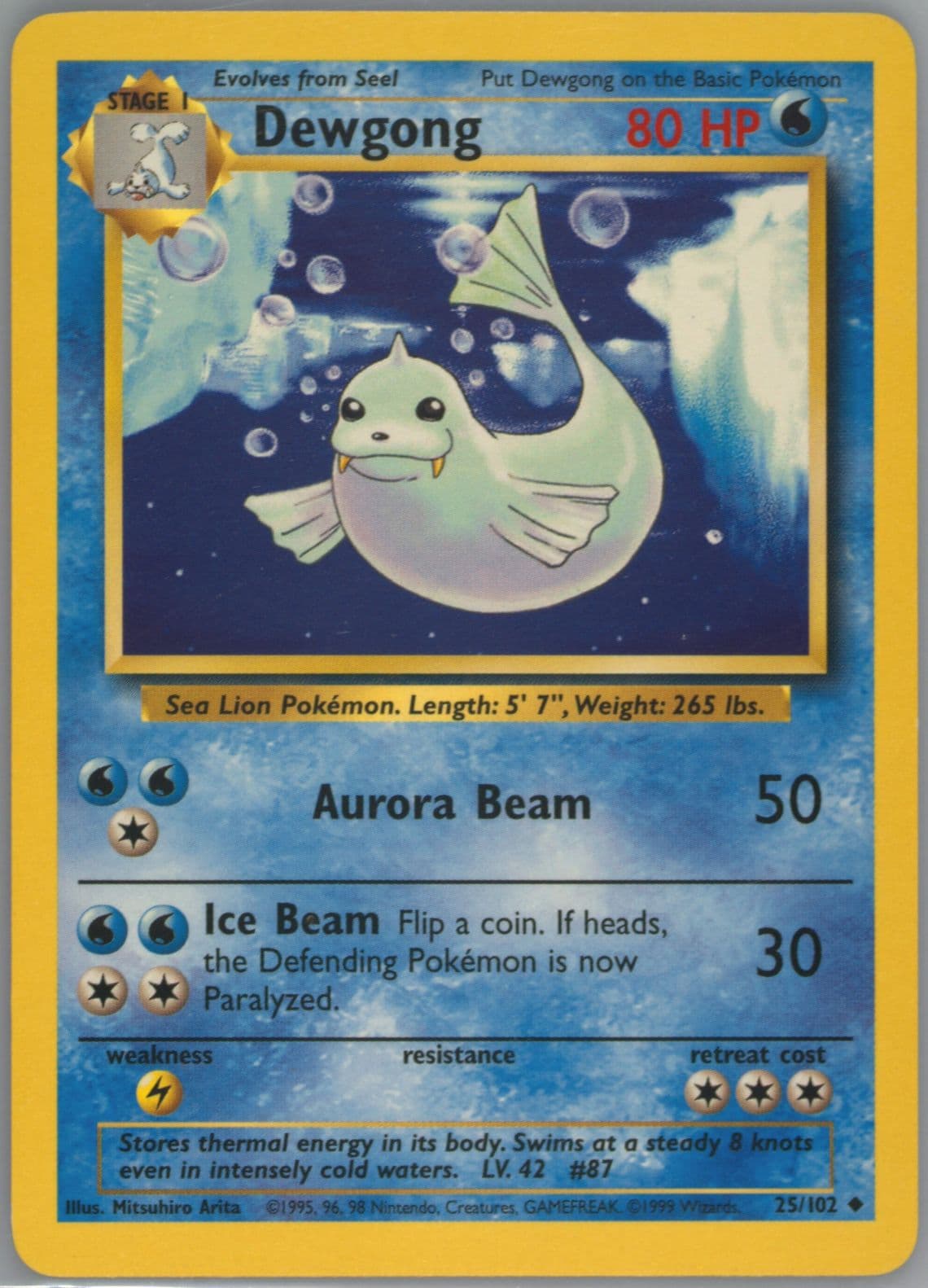 Dewgong (25) 1999 Pokemon Game