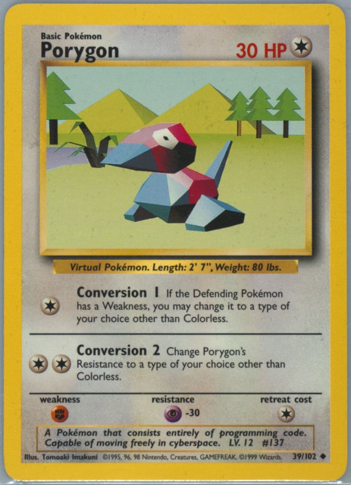 Porygon (39) 1999 Pokemon Game