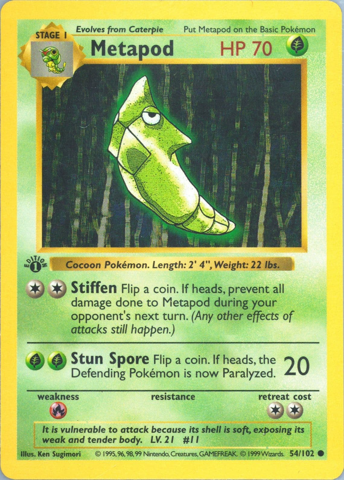 Metapod 1st Edition (54) 1999 Pokemon Game