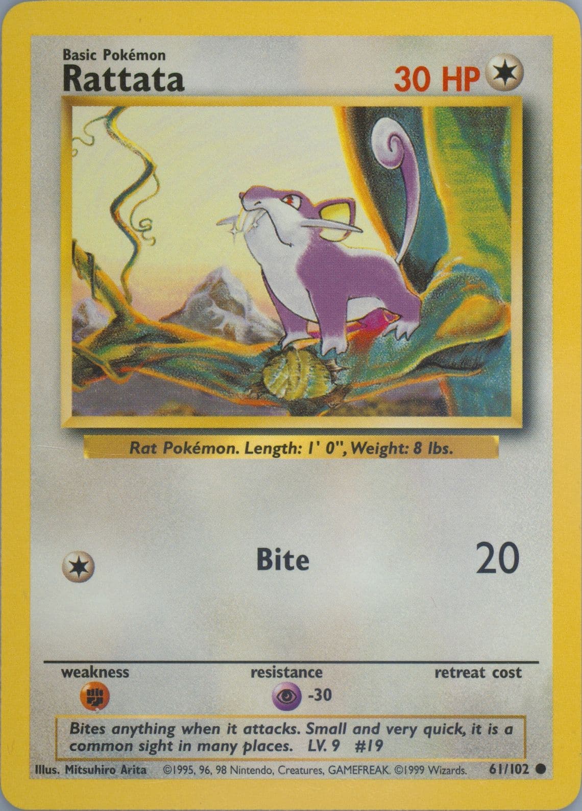 Rattata (61) 1999 Pokemon Game