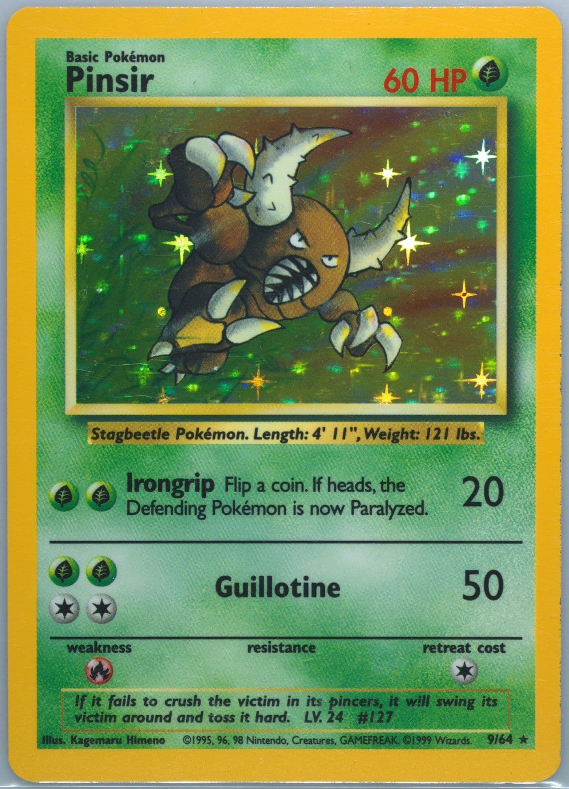 Pinsir-Holo No Symbol (9) 1999 Pokemon Jungle