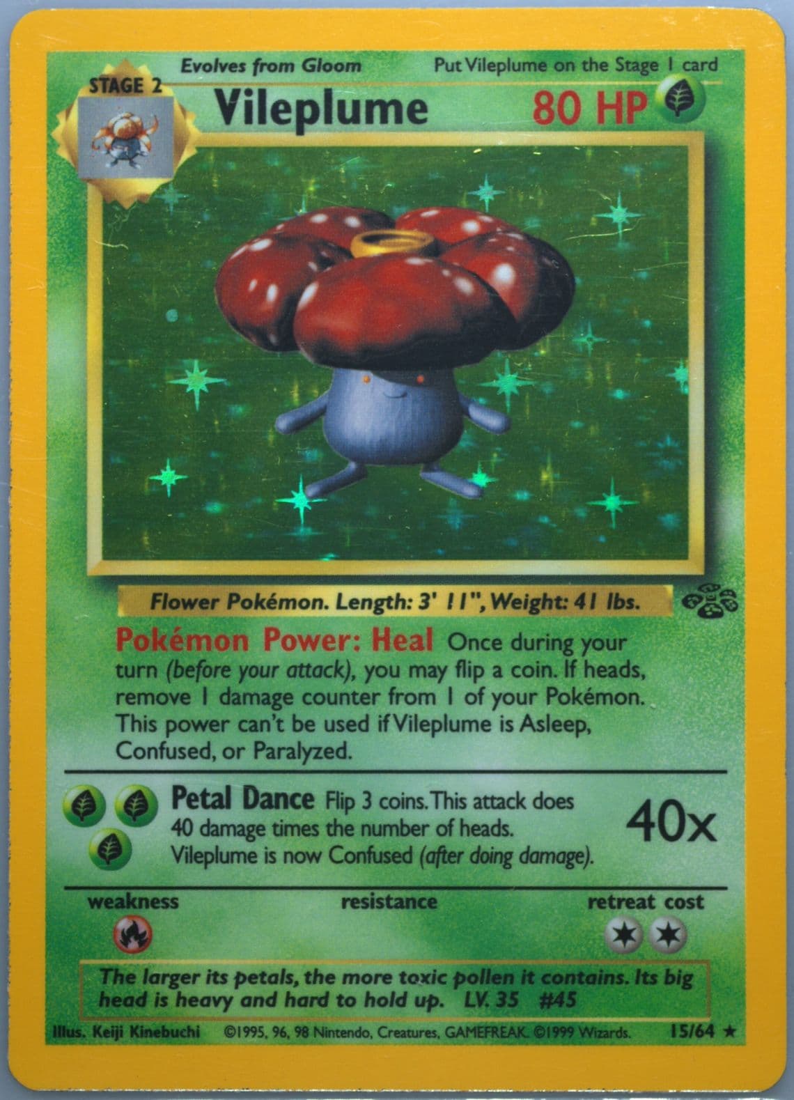 Vileplume-Holo (15) 1999 Pokemon Jungle