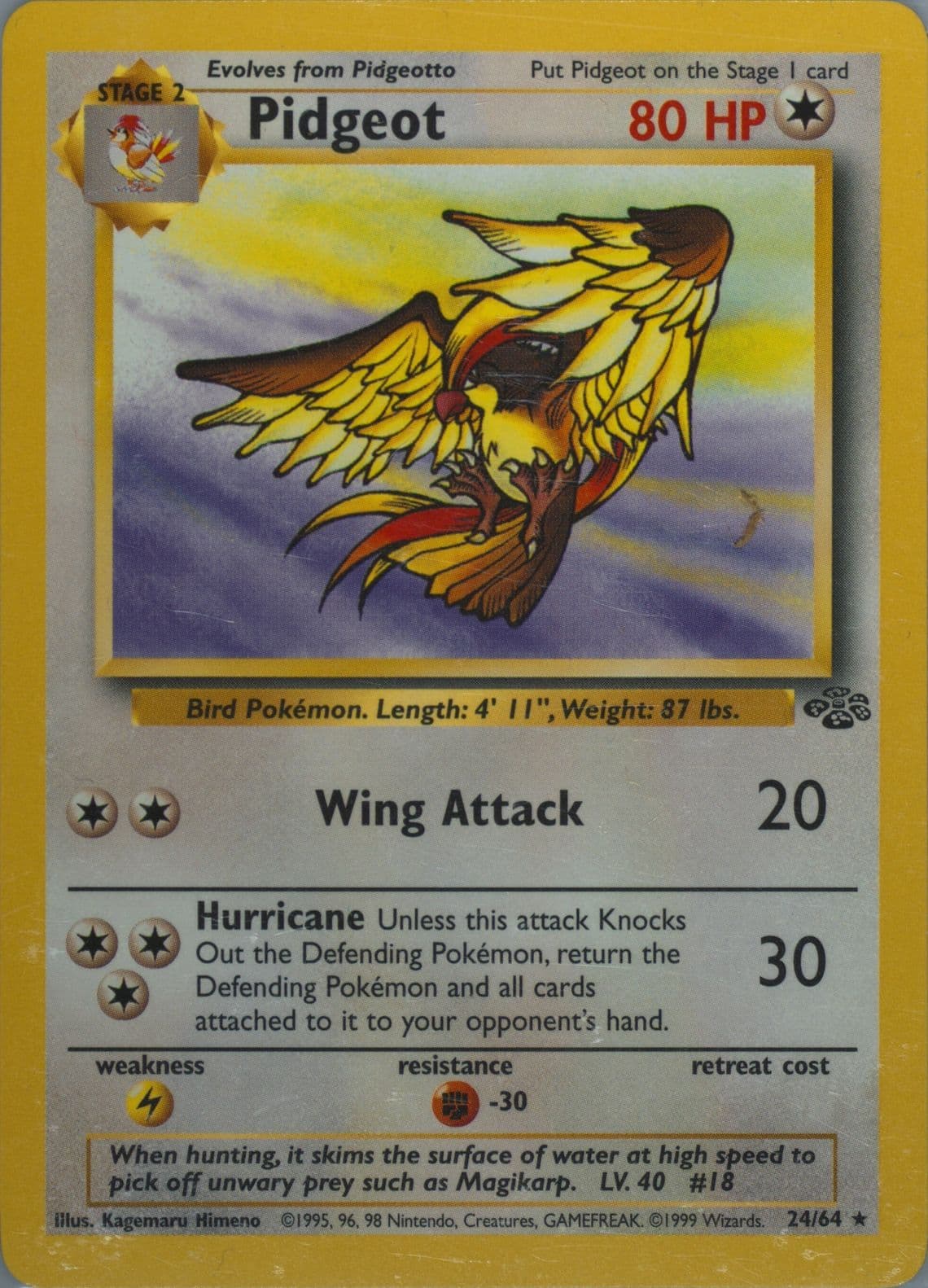 Pidgeot (24) 1999 Pokemon Jungle
