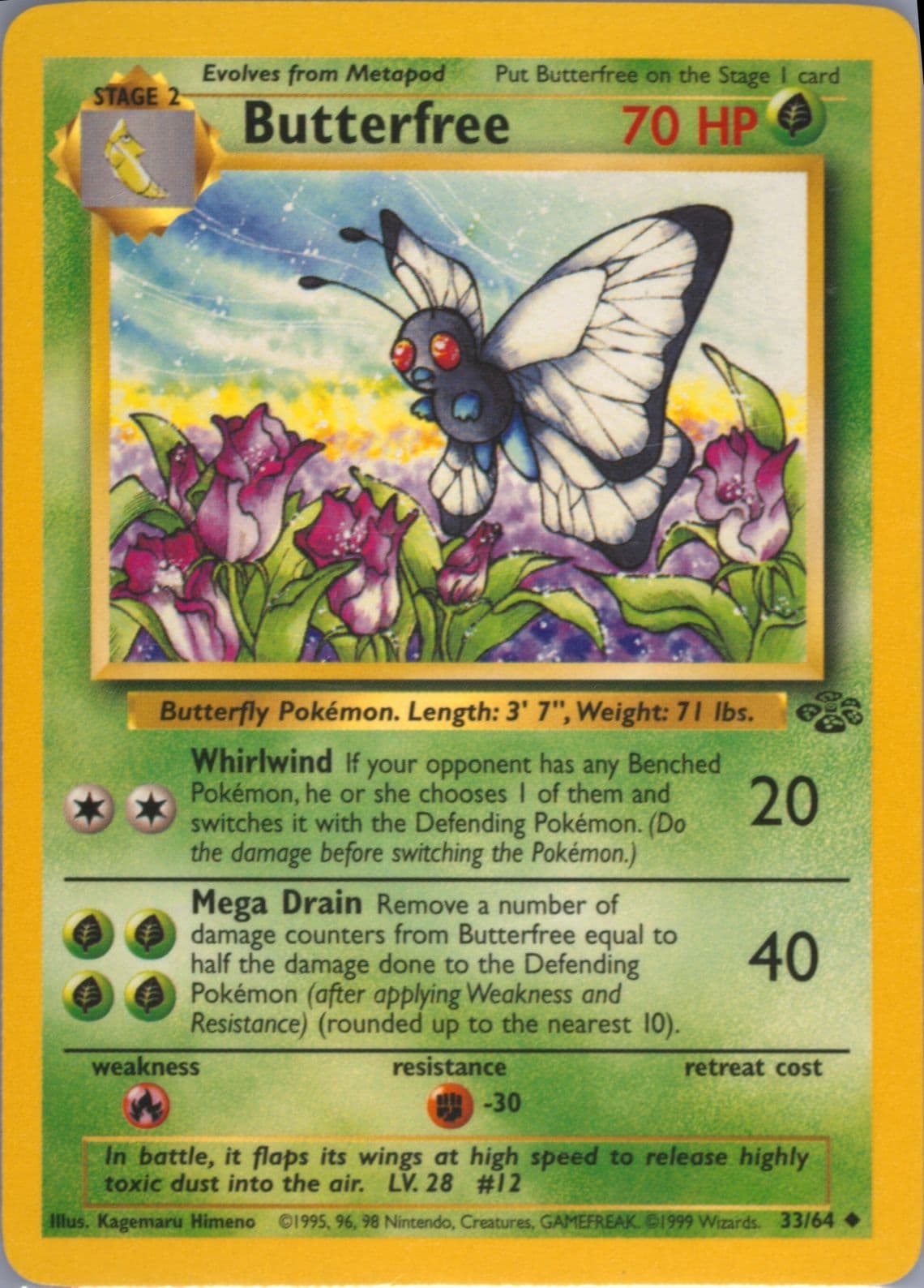 Butterfree (33) 1999 Pokemon Jungle