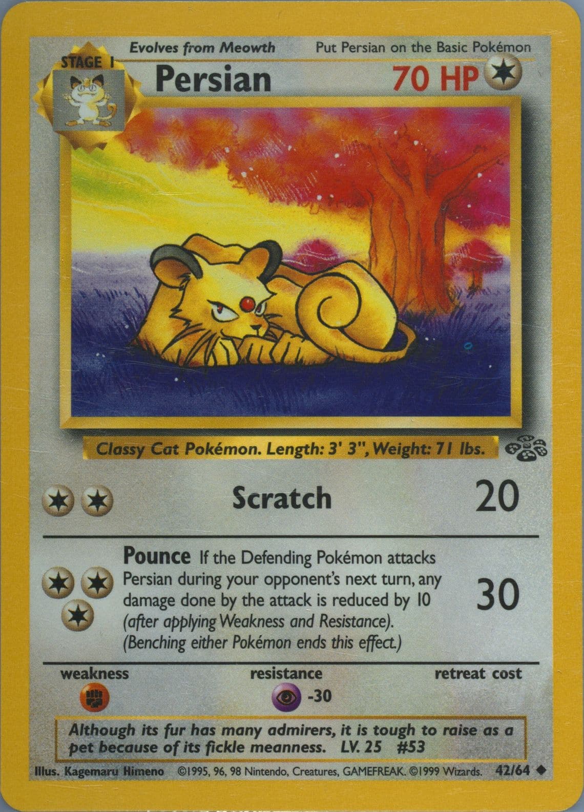 Persian (42) 1999 Pokemon Jungle