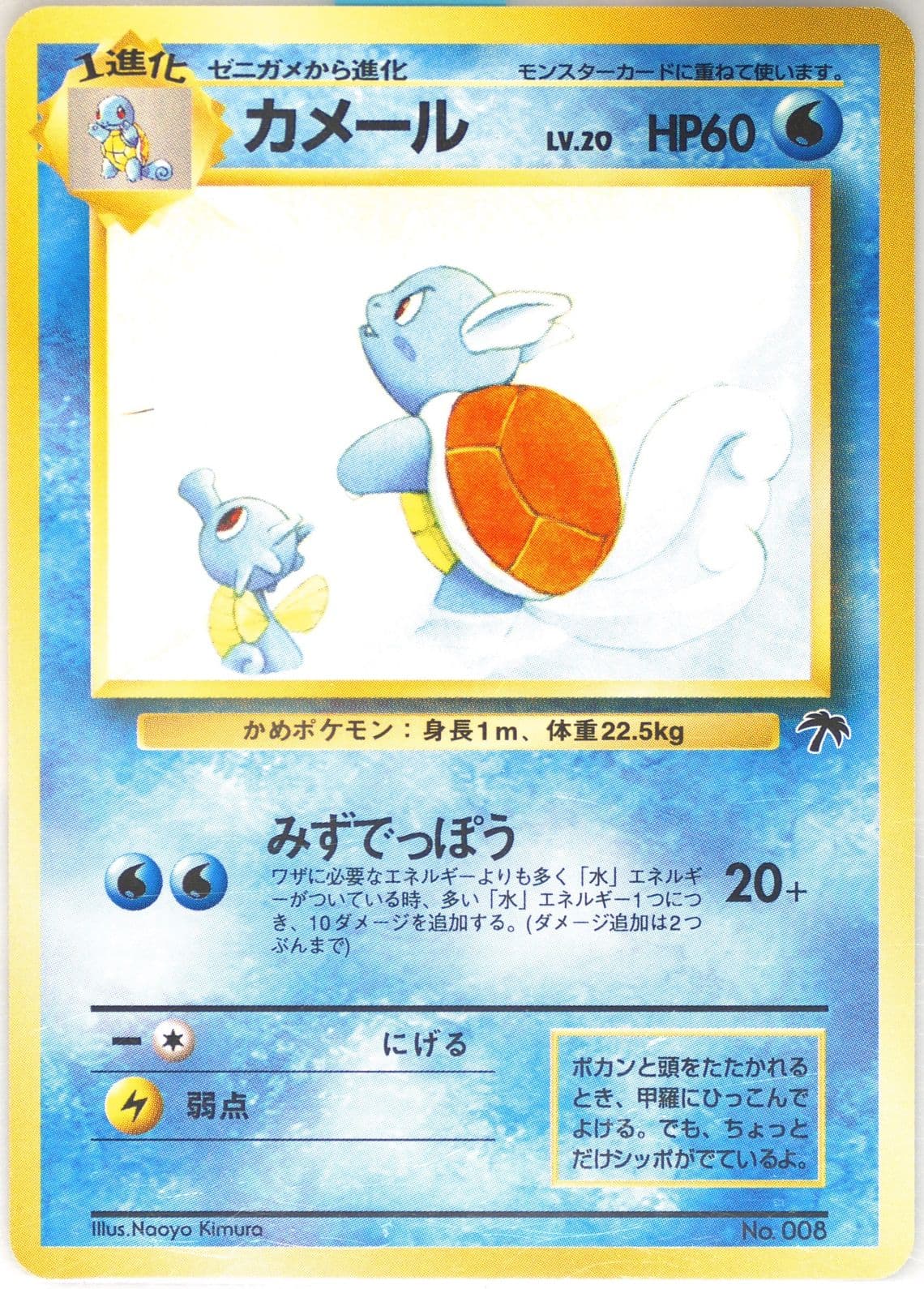 Wartortle Southern Island-T.I. (8) 1999 Pokemon Japanese Promo Southern Islands