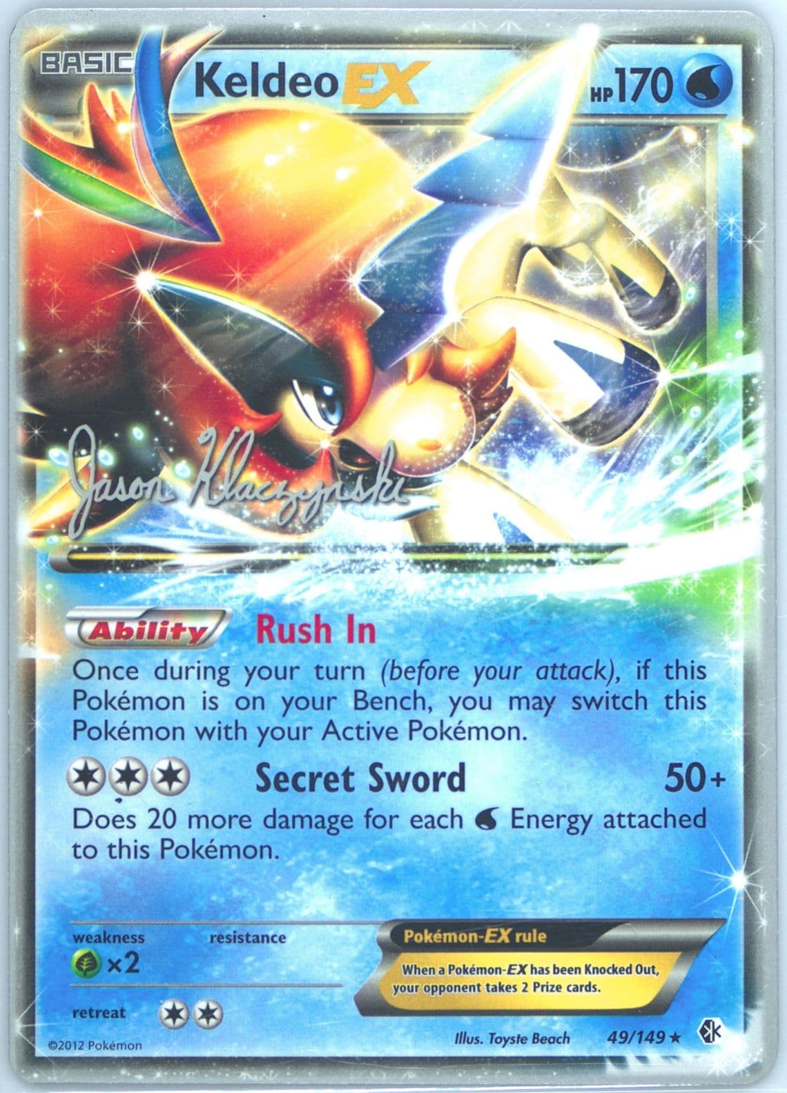 Keldeo EX Darkrai Deck (49) 2013 Pokemon World Championship Deck Promo