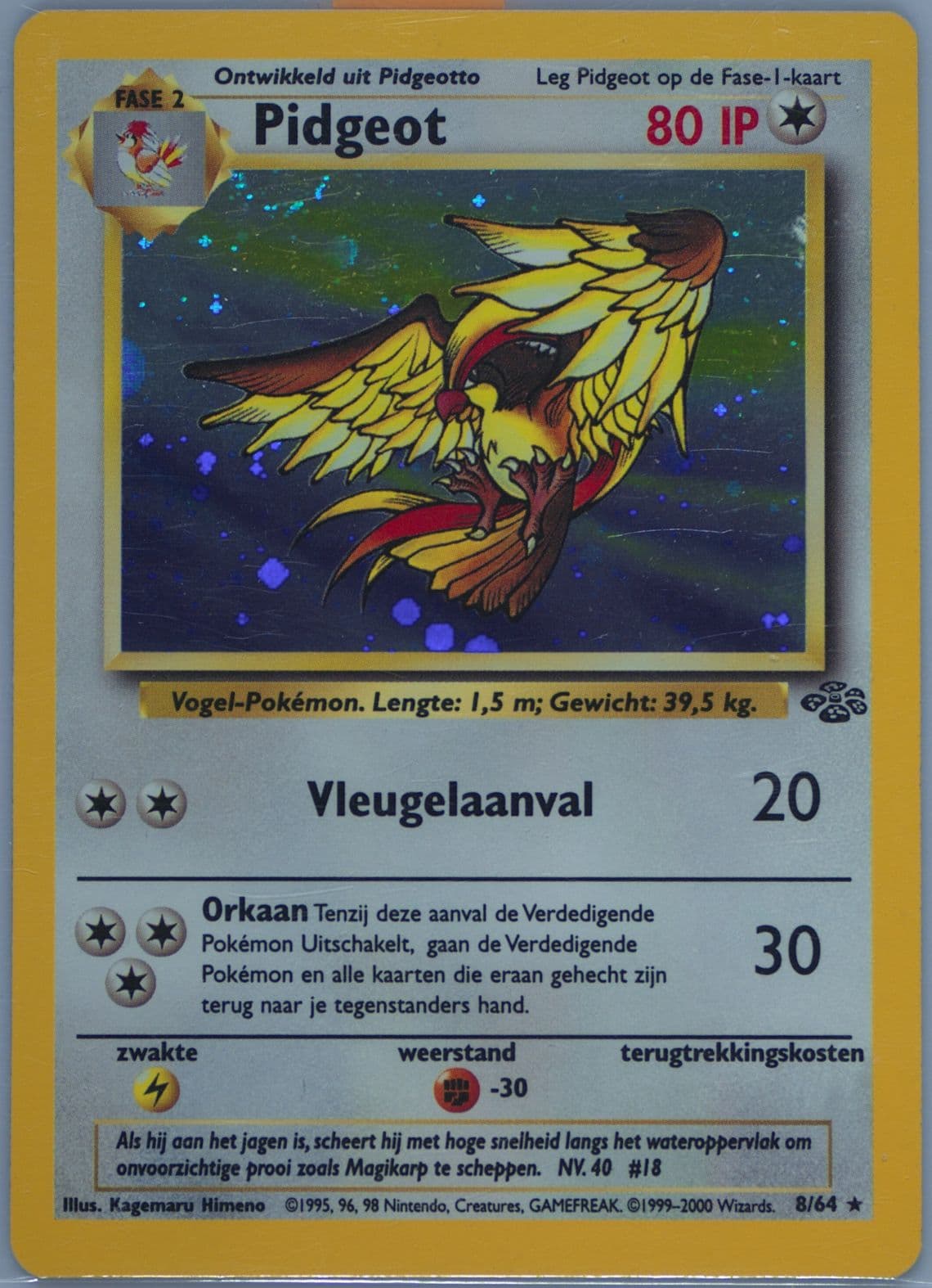 Pidgeot-Holo (8) 2000 Pokemon Dutch Jungle