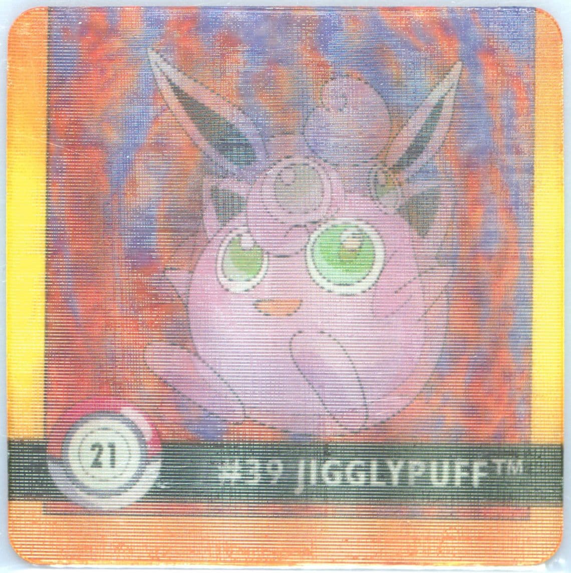 Jigglypuff/Wigglytuff (21) 1999 Pokemon Action Flipz Premier Edition