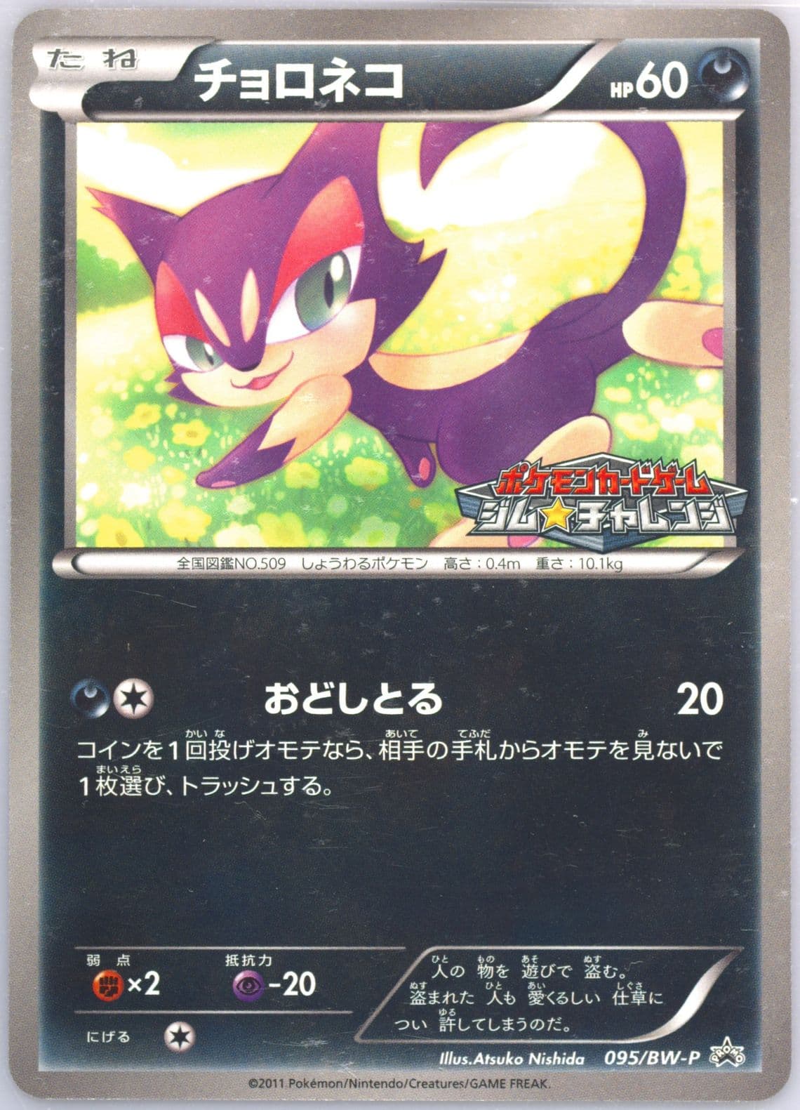 Purrloin Gym Challenge (95) 2011 Pokemon Japanese Black & White Promo