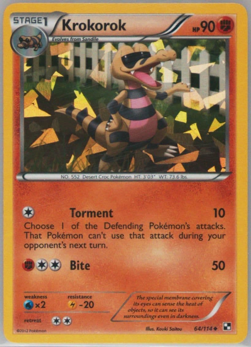 Krokorok-Holo Cracked Ice (64) 2011 Pokemon Black & White