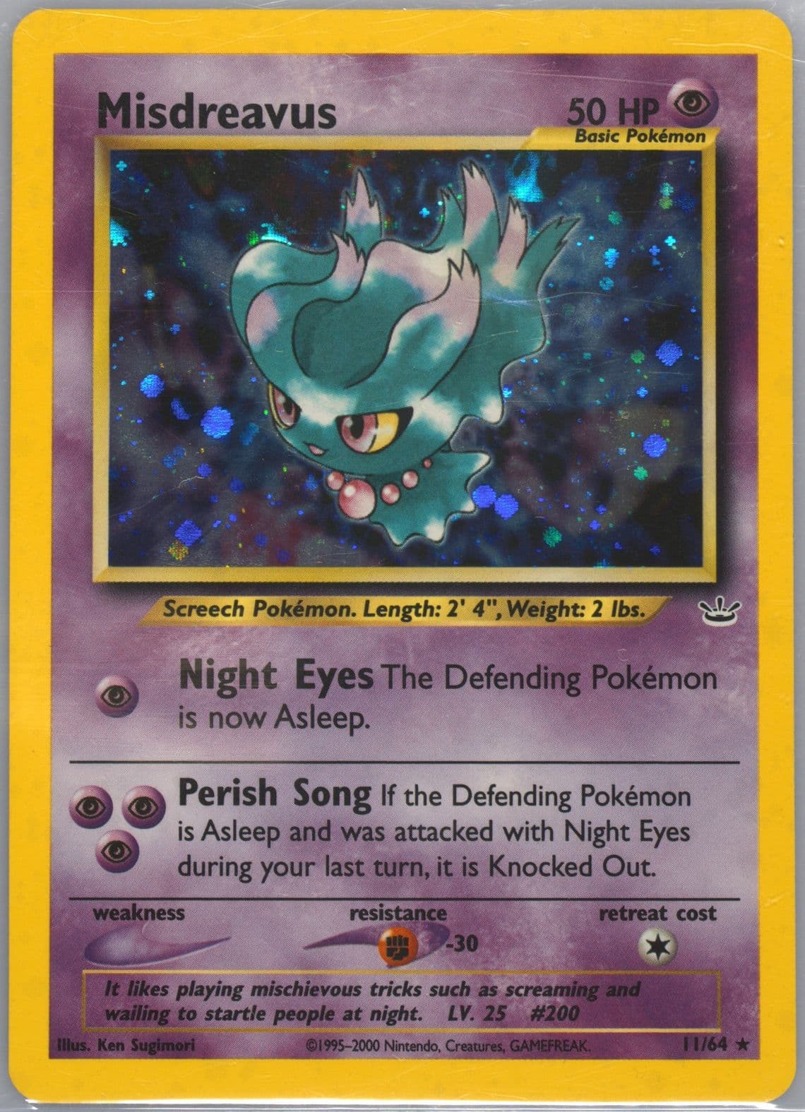 Misdreavus-Holo (11) 2001 Pokemon Neo Revelation