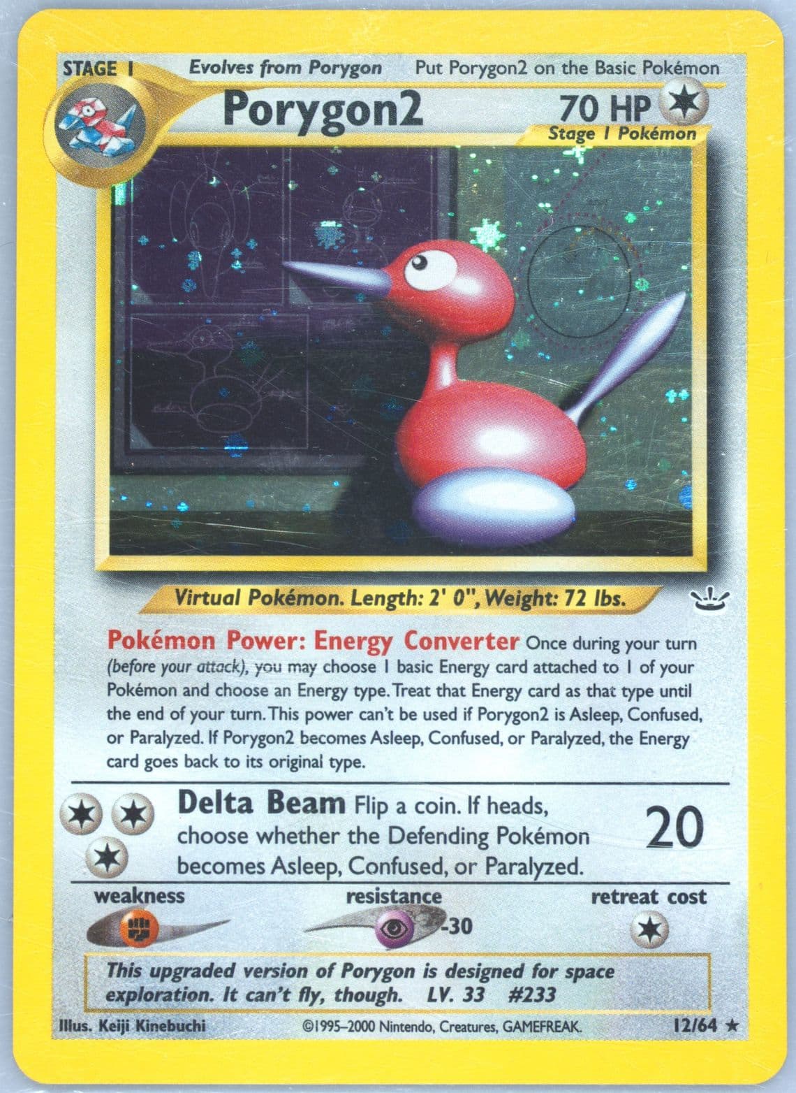 PORYGON2-Holo (12) 2001 Pokemon Neo Revelation