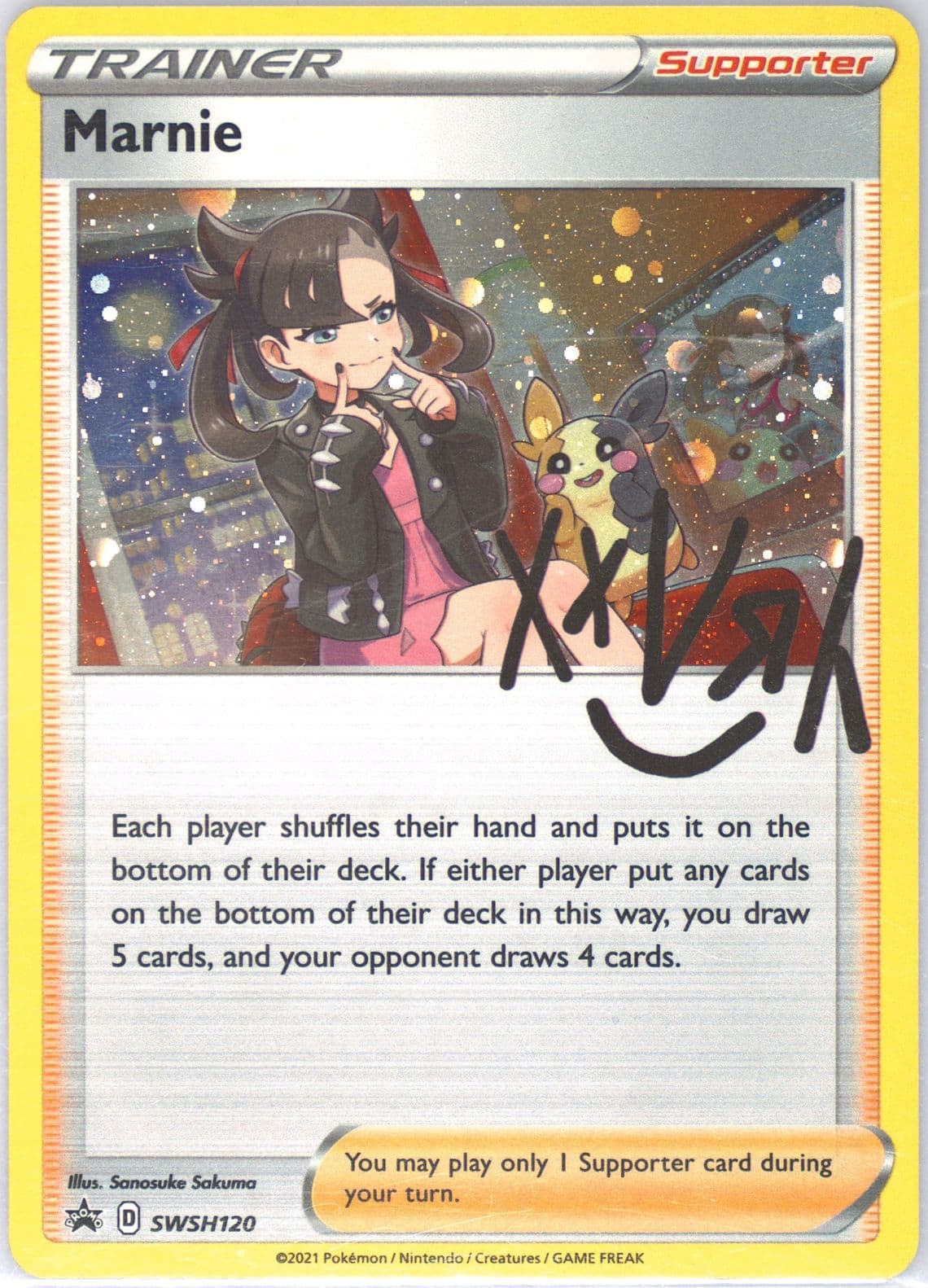 Marnie-Holo Marnie Premium Tournament Collection (120) 2021 Pokemon Swsh Black Star Promo
