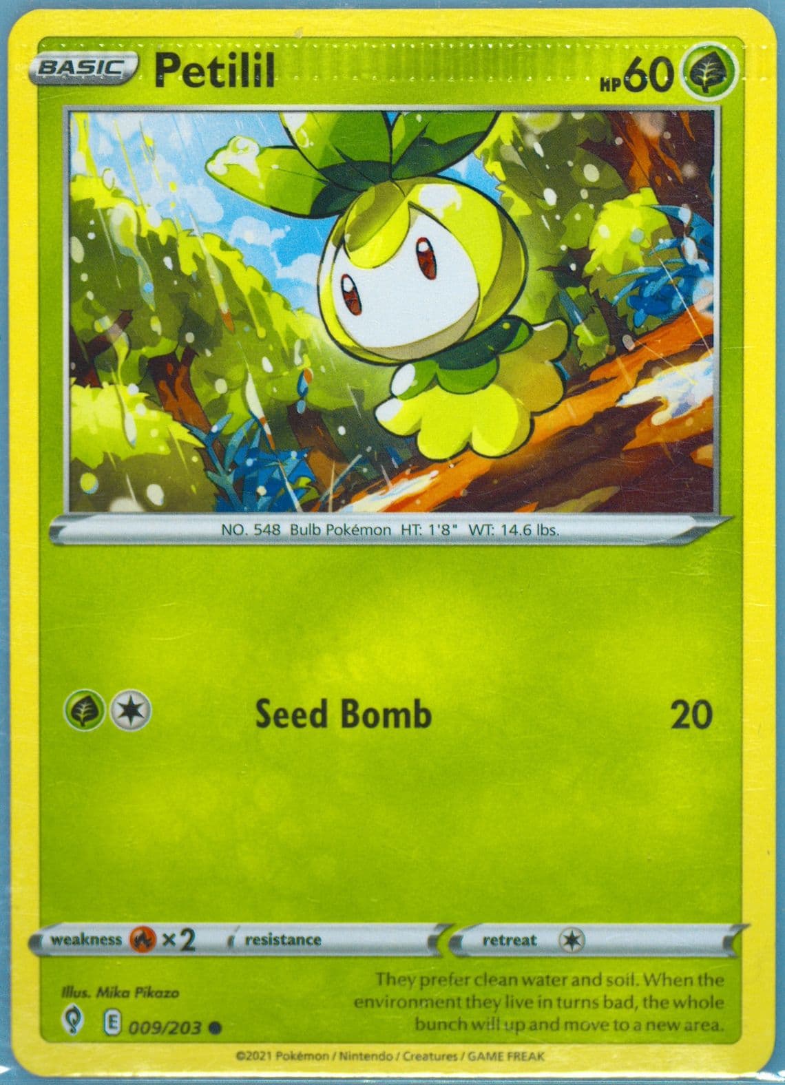 Petilil (009) 2021 Pokemon Sword & Shield Evolving Skies