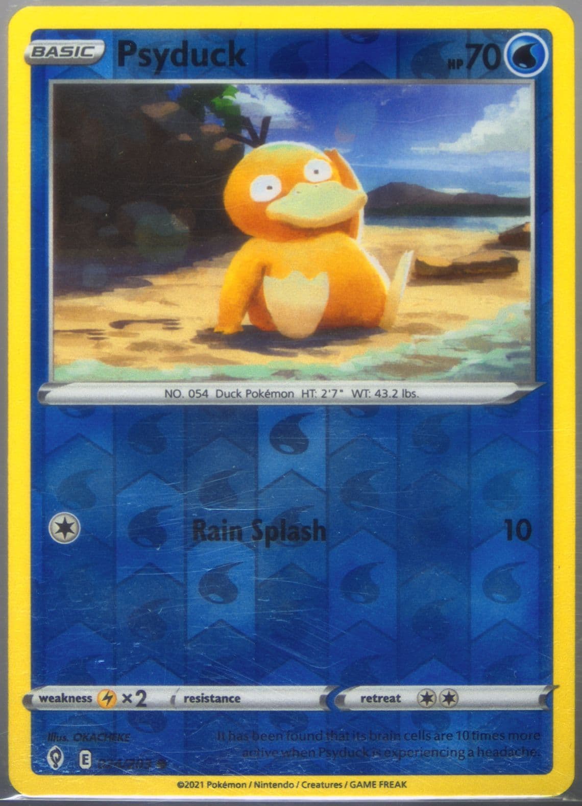 Psyduck-Reverse Foil (024) 2021 Pokemon Sword & Shield Evolving Skies