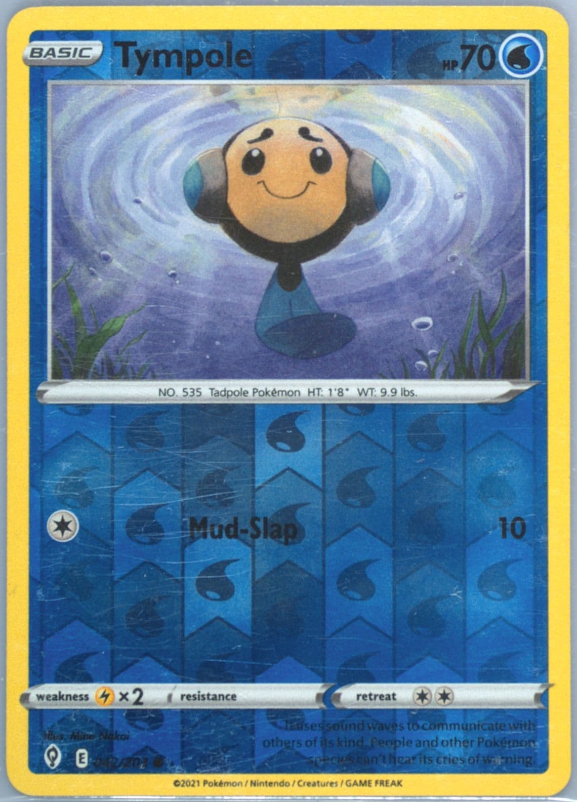 Tympole-Reverse Foil (042) 2021 Pokemon Sword & Shield Evolving Skies