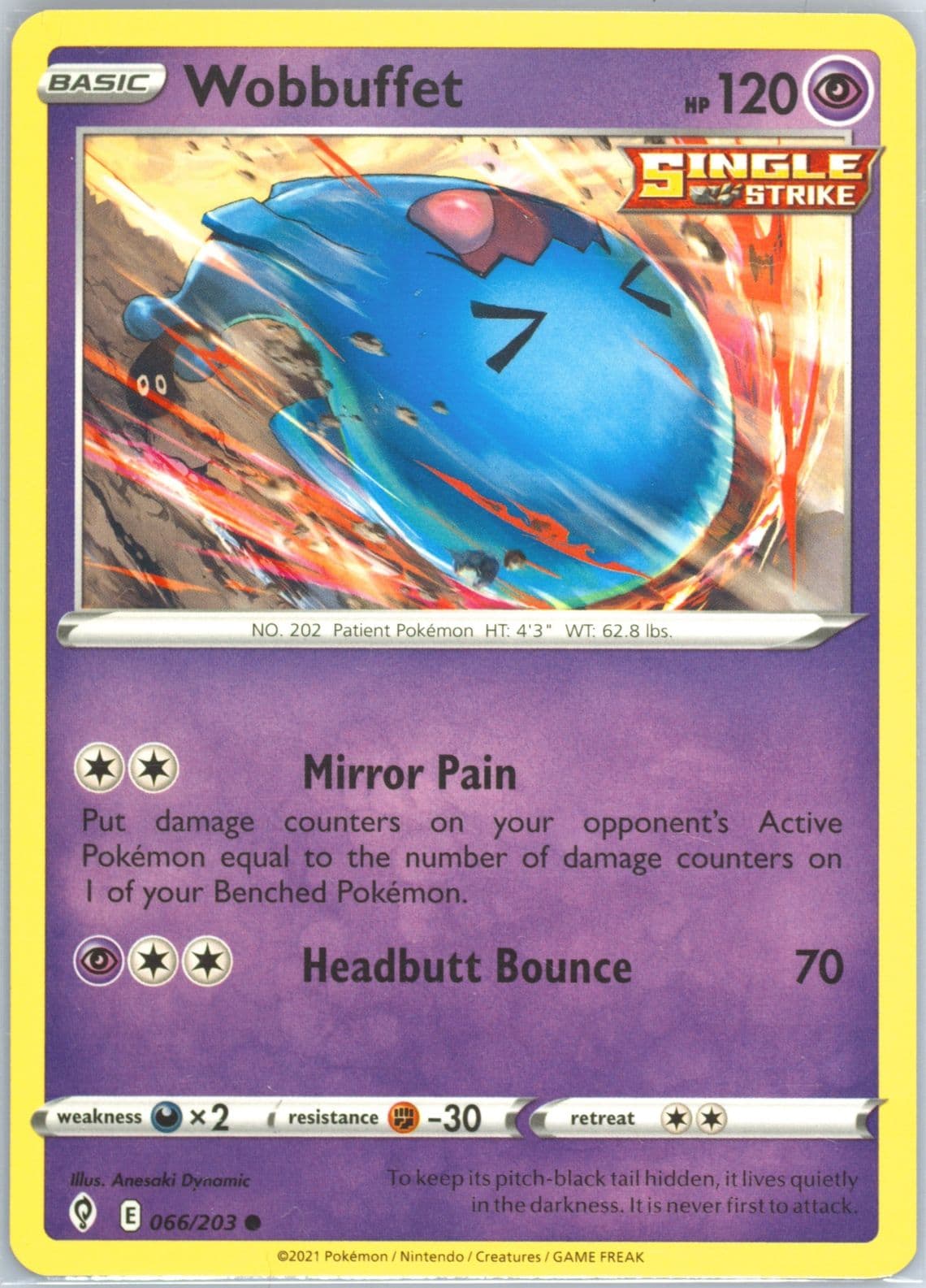 Wobbuffet (066) 2021 Pokemon Sword & Shield Evolving Skies