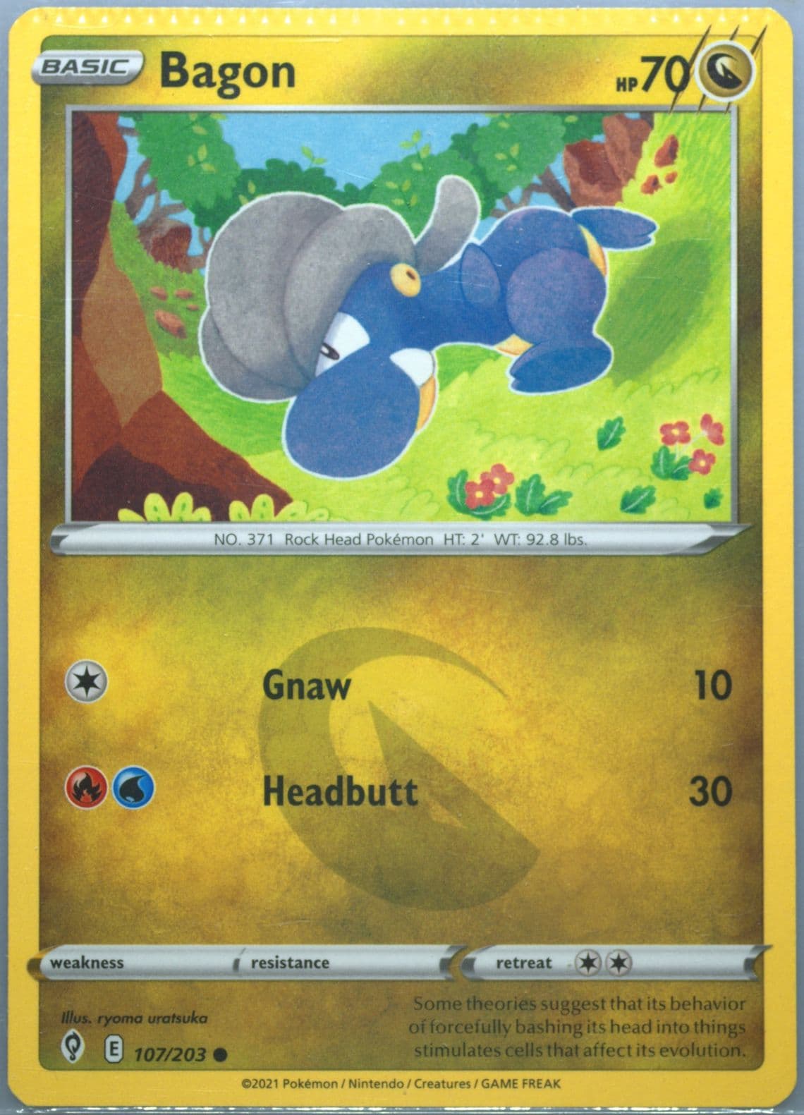 Bagon (107) 2021 Pokemon Sword & Shield Evolving Skies