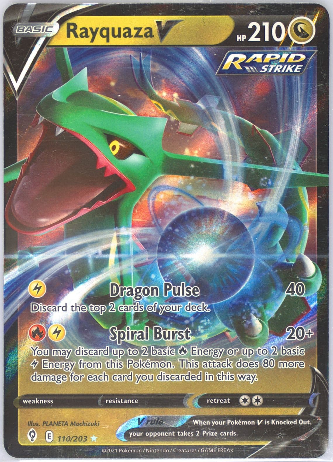 Rayquaza V (110) 2021 Pokemon Sword & Shield Evolving Skies