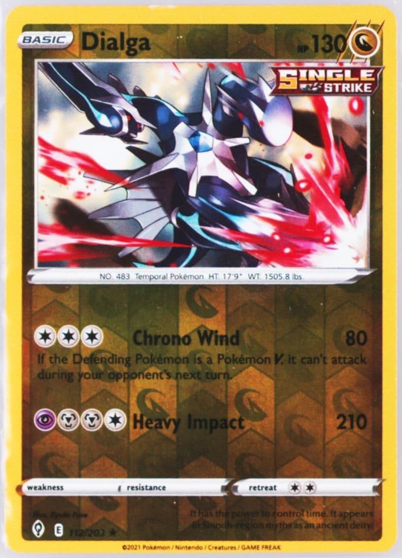Dialga-Reverse Foil (112) 2021 Pokemon Sword & Shield Evolving Skies