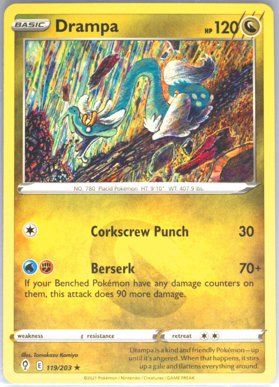 Drampa (119) 2021 Pokemon Sword & Shield Evolving Skies