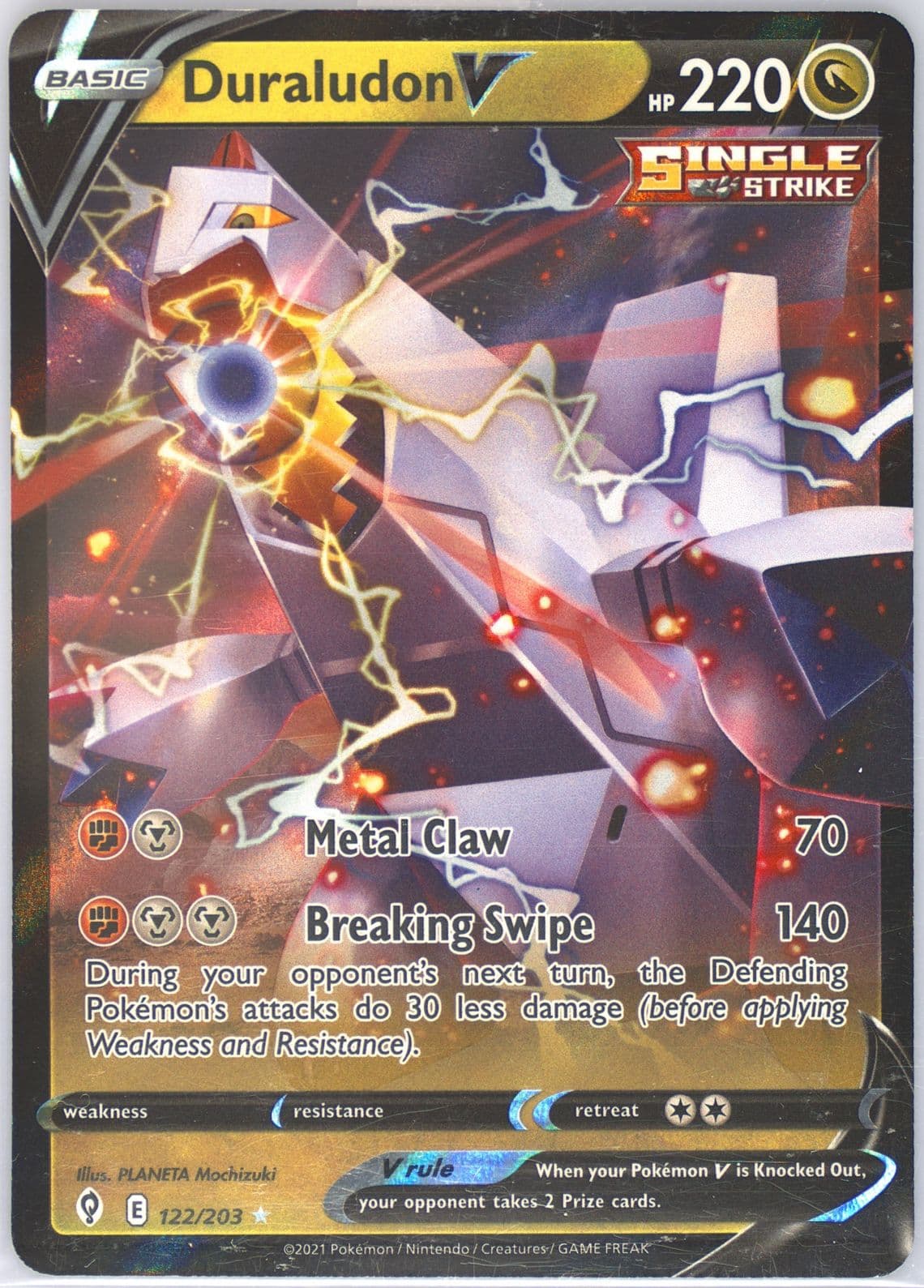 Duraludon V (122) 2021 Pokemon Sword & Shield Evolving Skies