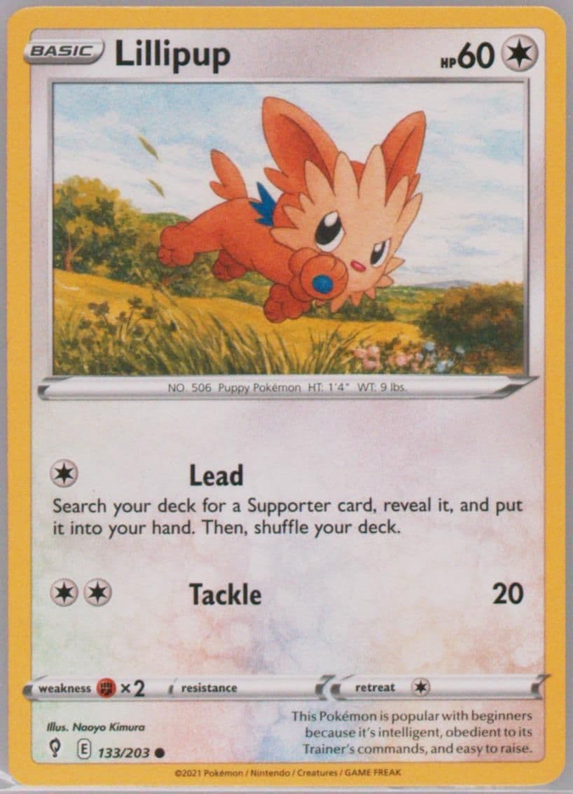 Lillipup (133) 2021 Pokemon Sword & Shield Evolving Skies