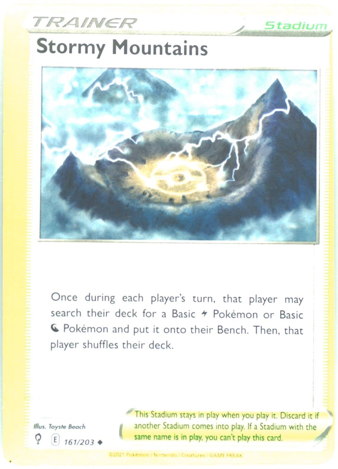 Stormy Mountains (161) 2021 Pokemon Sword & Shield Evolving Skies