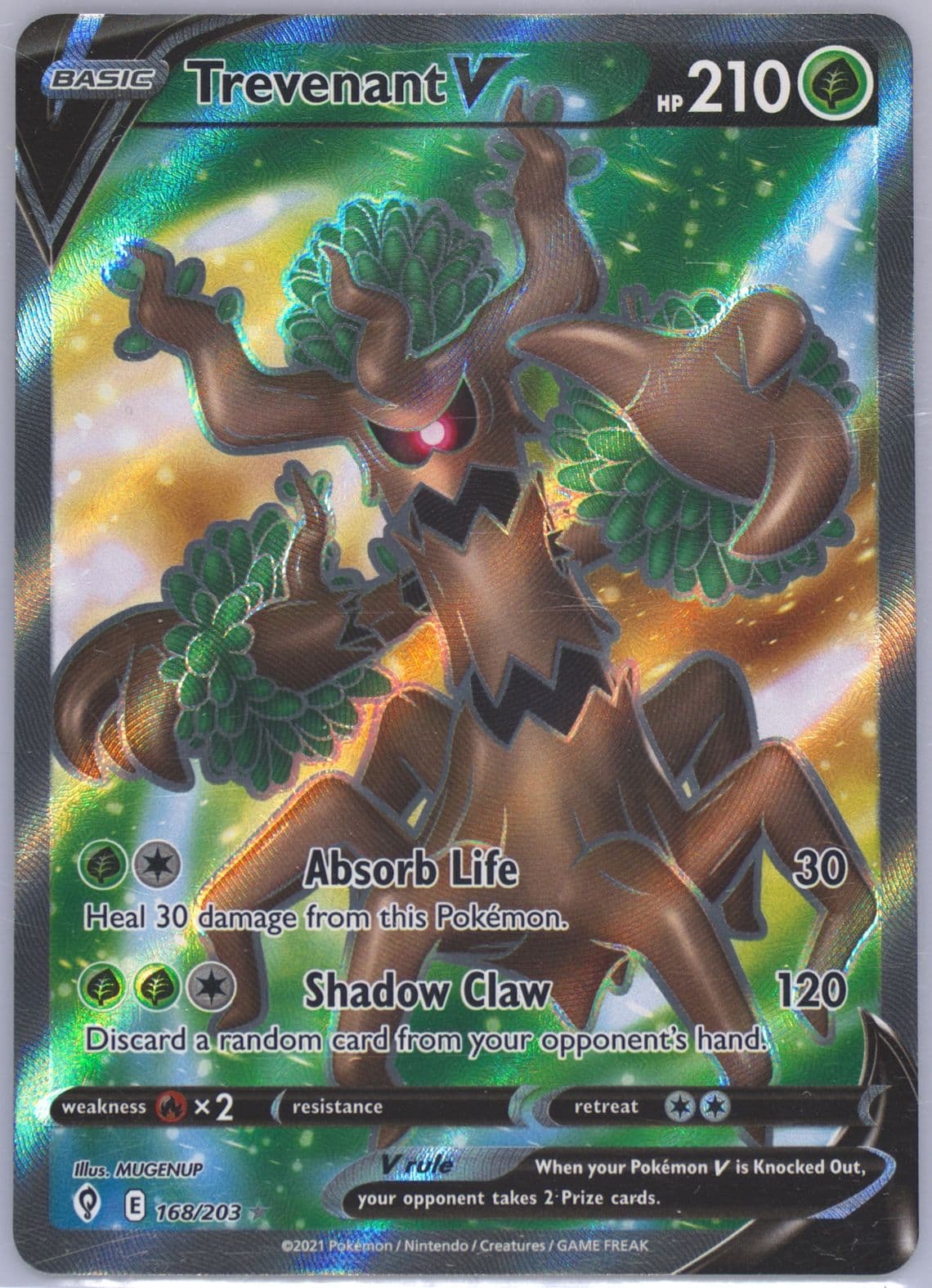 Full Art/Trevenant V (168) 2021 Pokemon Sword & Shield Evolving Skies