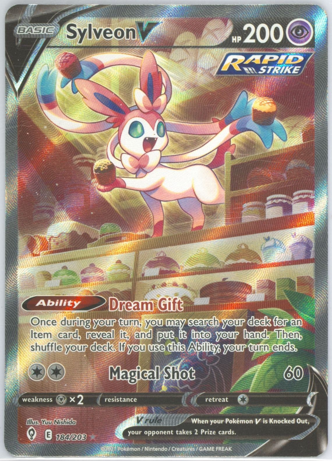 Full Art/Sylveon V (184) 2021 Pokemon Sword & Shield Evolving Skies