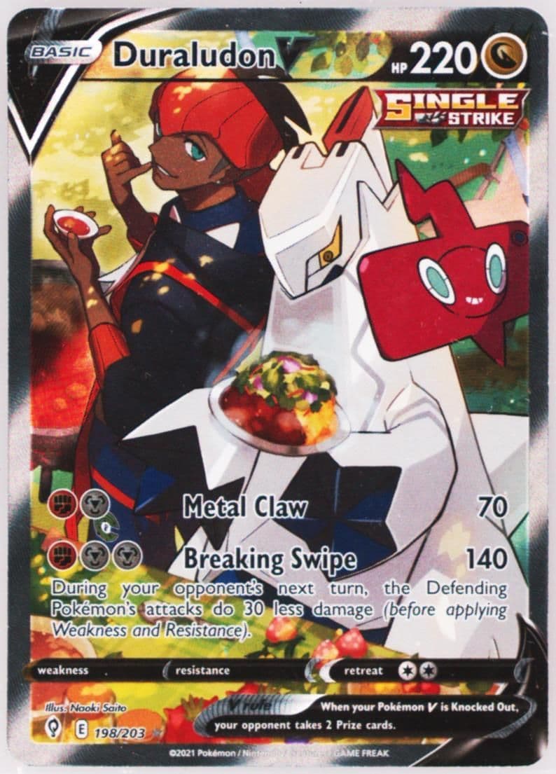 Full Art/Duraludon V (198) 2021 Pokemon Sword & Shield Evolving Skies