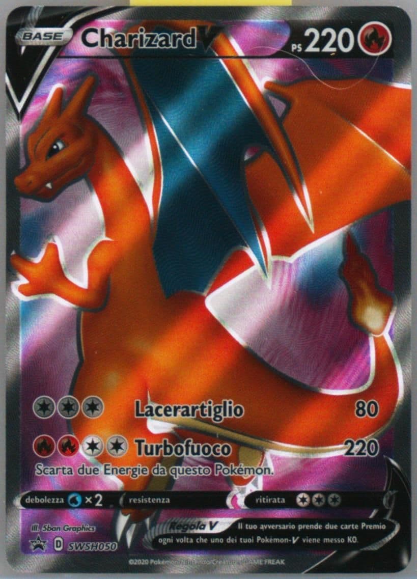 Full Art/Charizard V Champion's Path Elite Trainer Box-Italian (050) 2020 Pokemon Swsh Black Star Promo