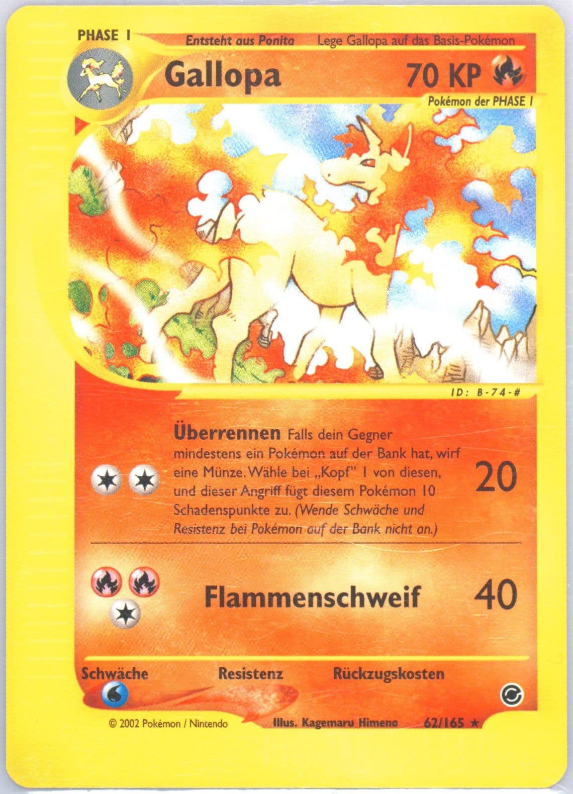 Gallopa German (62) 2002 Pokemon Expedition