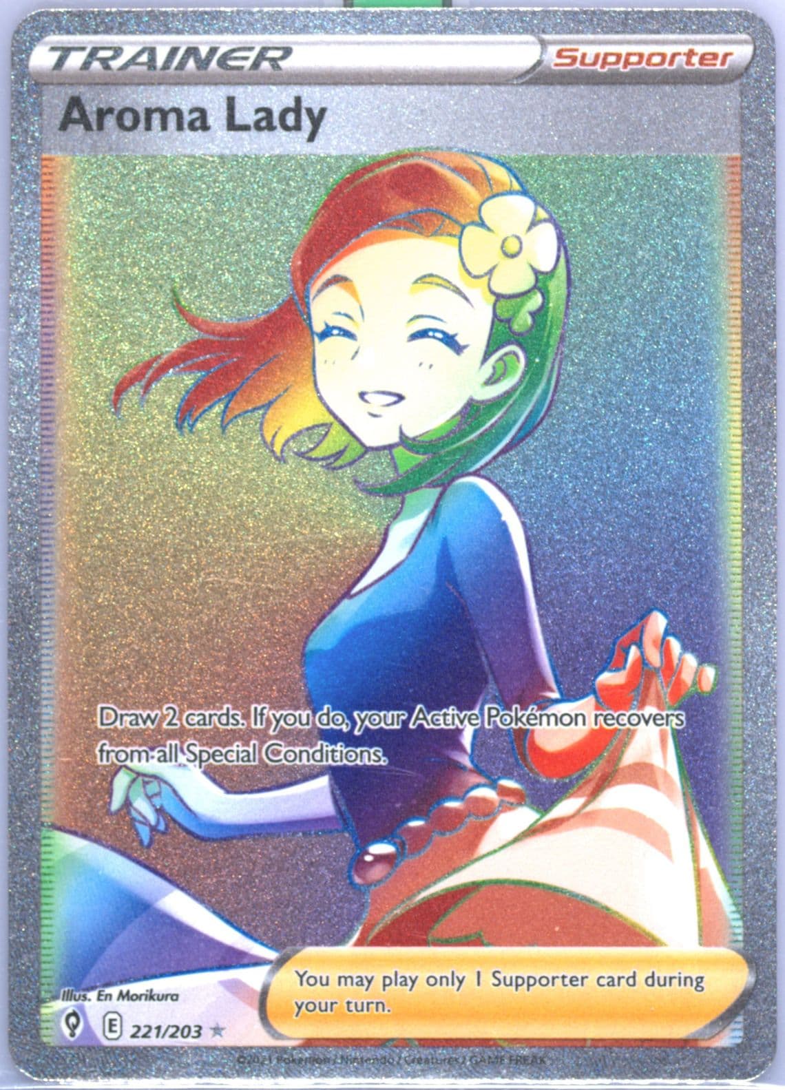 Full Art/Aroma Lady Secret (221) 2021 Pokemon Sword & Shield Evolving Skies