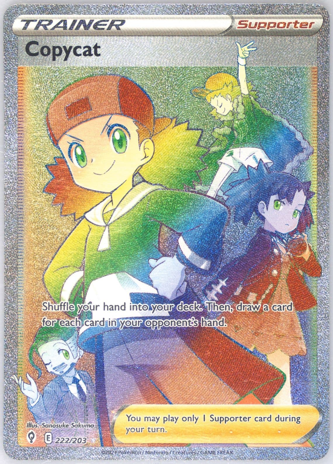 Full Art/Copycat Secret (222) 2021 Pokemon Sword & Shield Evolving Skies