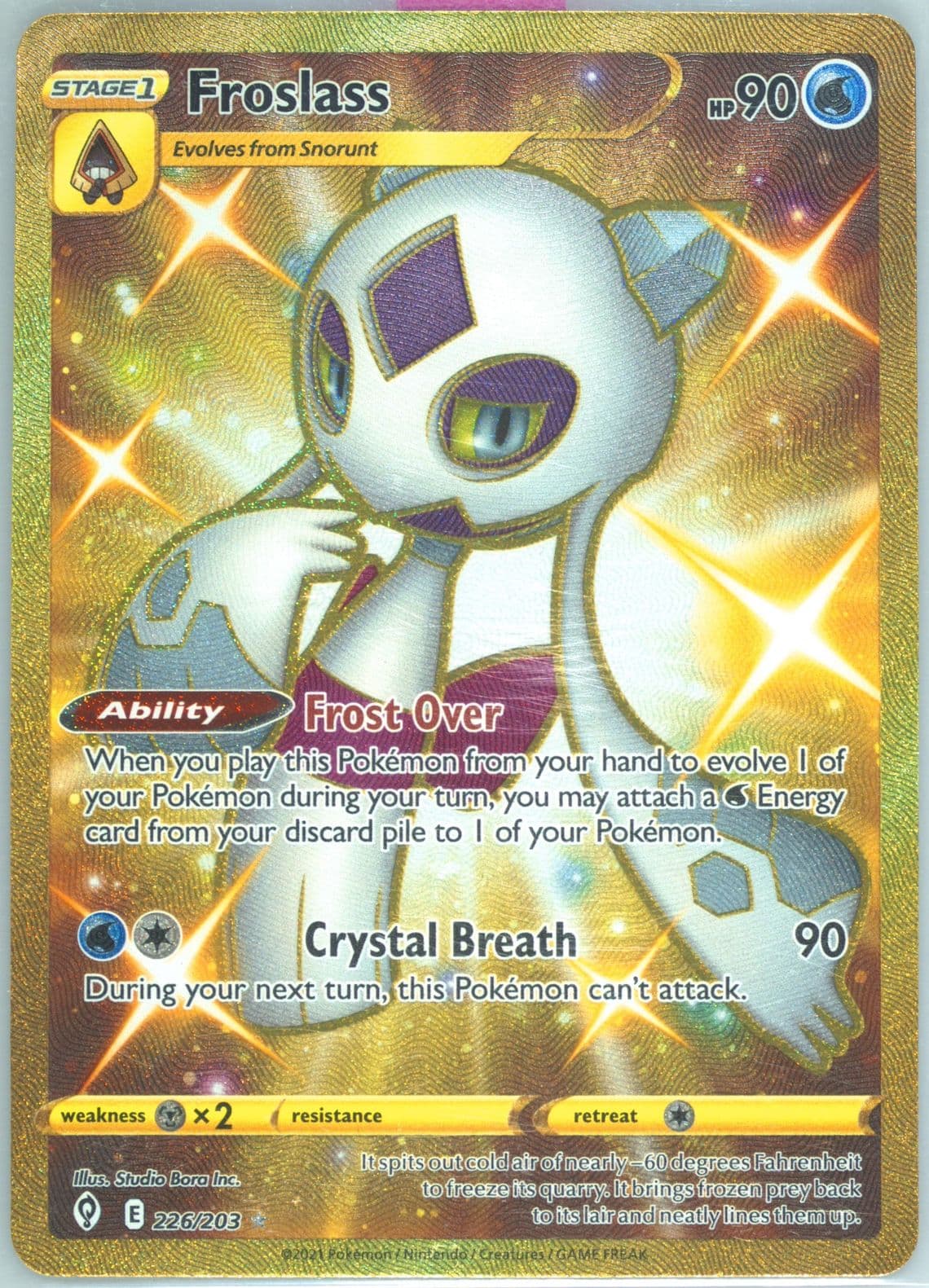 Full Art/Froslass Secret (226) 2021 Pokemon Sword & Shield Evolving Skies