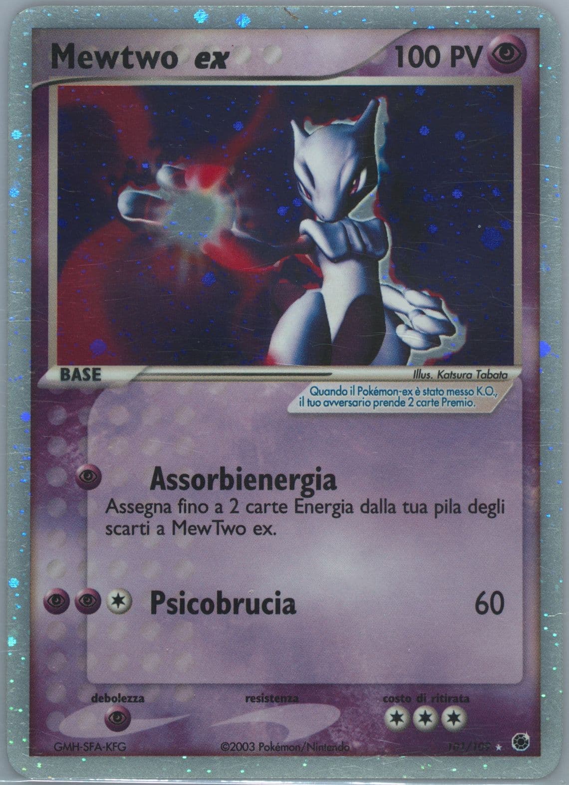 Mewtwo EX-Holo Italian (101) 2003 Pokemon EX Ruby & Sapphire