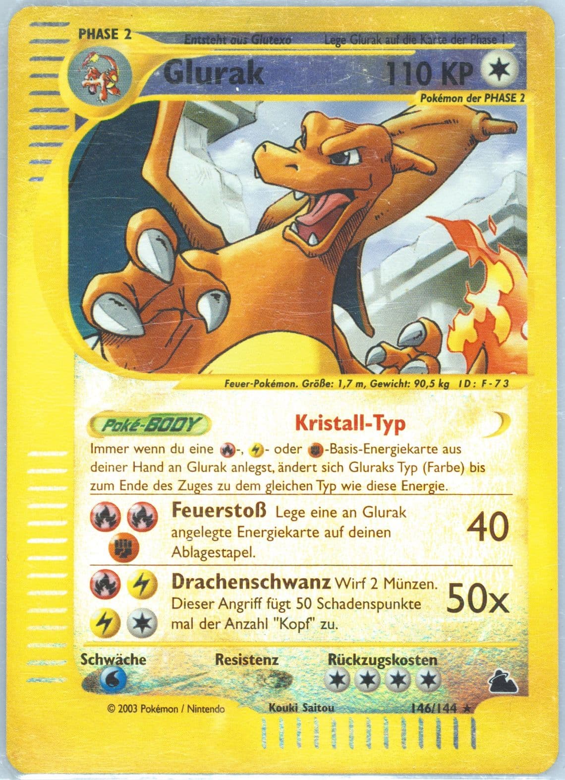 Glurak-Reverse Foil German (146) 2003 Pokemon Skyridge