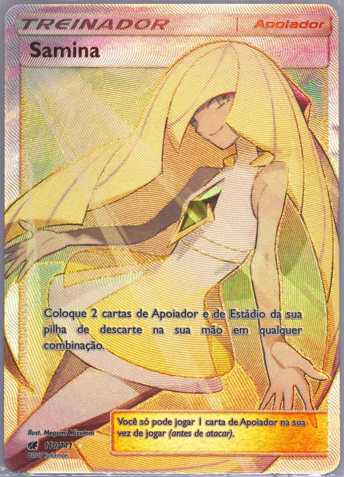 Full Art/Samina Portuguese (110) 2017 Pokemon Sun & Moon Crimson Invasion